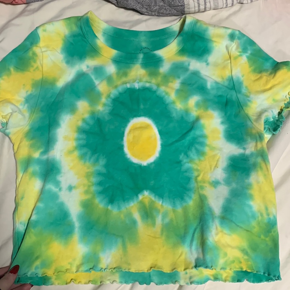 Cropped Pacsun Tye-die Flower Top